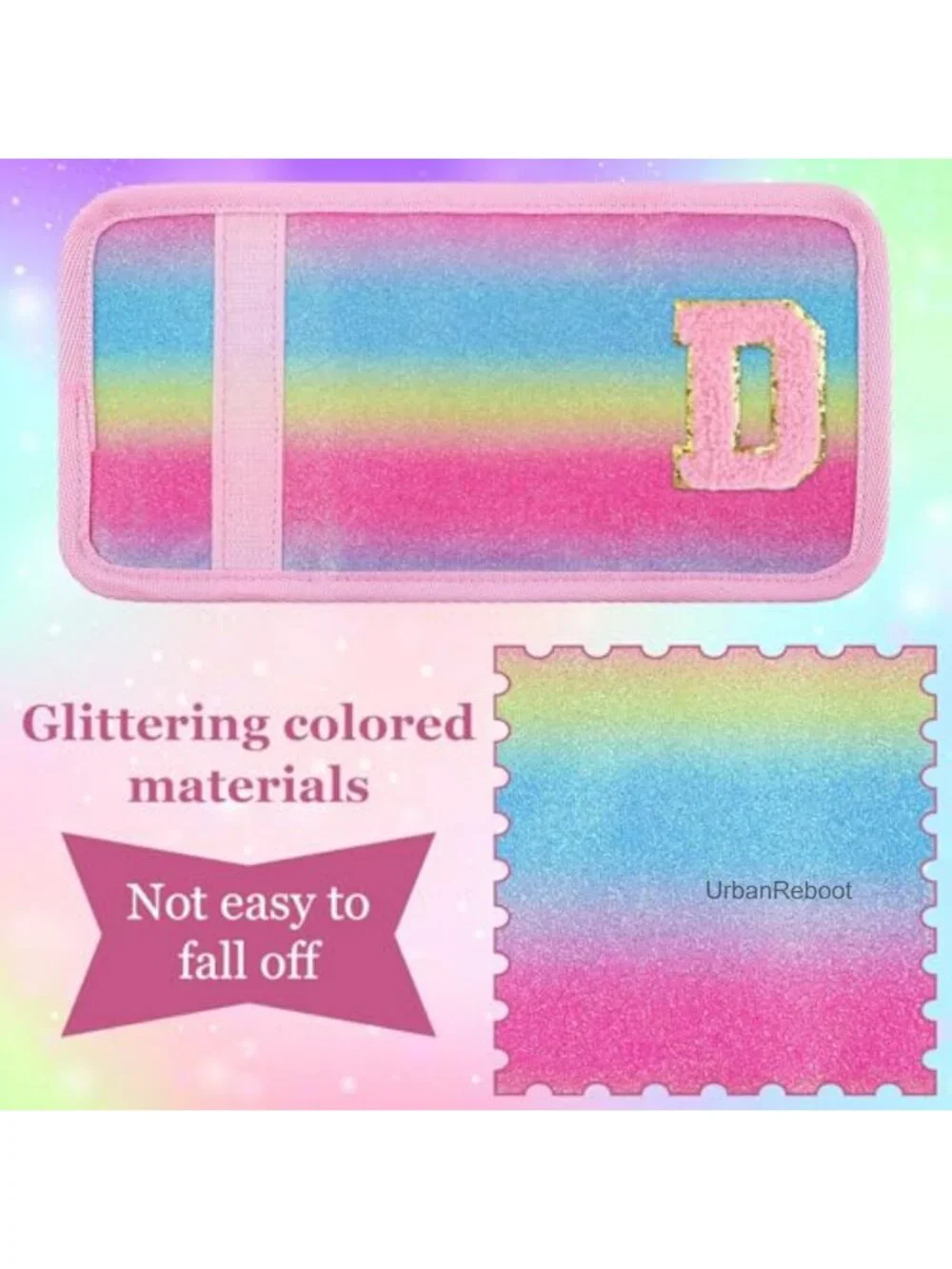 Girls Glitter Wallet Magic Sticker Sequin Coin Purse Initial Card Holder